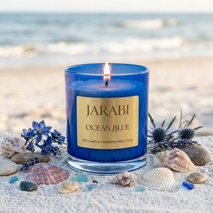 Jarabi Ocean Blue Soy Candle | Jarabi Store
