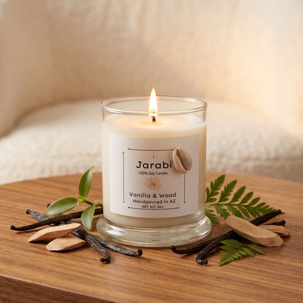 Jarabi Vanilla & Wood Candle